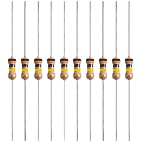 40 Pcs 4.7K Ohm Carbon Film Single Fixed Resistor 1W ±5% Tolerance Carbon Film Resistors Single Fixed Resistor for DIY Electronics, Arduino Projects & Circuit Experiments in Saudi Arabia