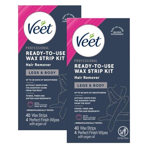 Veet Leg and Body Hair Remover Cold Wax Strips, 40 Count (Packaging May vary) in Saudi Arabia