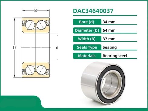 DAC34640037 34X64X37 Wheel Bearing 309726DA 532066DE DAC3464G12RS 34BWD04 BAH0092 BAH 0116 DU3409ADDXH GB10884 34BWD11 in Saudi Arabia