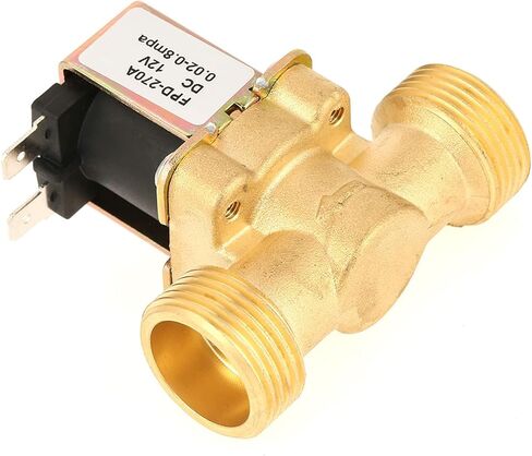 صمام الملف اللولبي DC12V مغلق عادة، صمام الملف اللولبي الكهربائي النحاسي G3/4 بوصة 12 فولت صمام إغلاق المياه الأوتوماتيكي المغلق عادة للتحكم في المياه، 0.02 ميجا باسكال ~ 0.8 ميجا باسكال in Kuwait