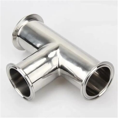 1Pcs 19mm-108mm O/D 304 Stainless Steel Ferrule 3 Way Tee Connector Pipe Fitting 1.5"-4" Tri Clamp (63mm x Ferrule 77.5) Plumbing Fittings in Saudi Arabia