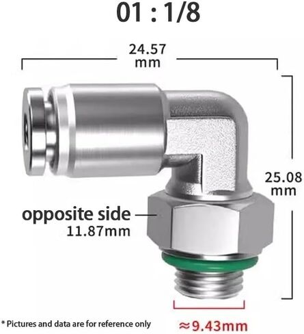 10Pcs 304 Stainless Steel Pneumatic Connector PL 1/8" 1/4" 3/8" 1/2" External G Thread Pneumatic Fitting Elbow Connecting Pipe(PL8-G04) Plumbing Fittings in Saudi Arabia