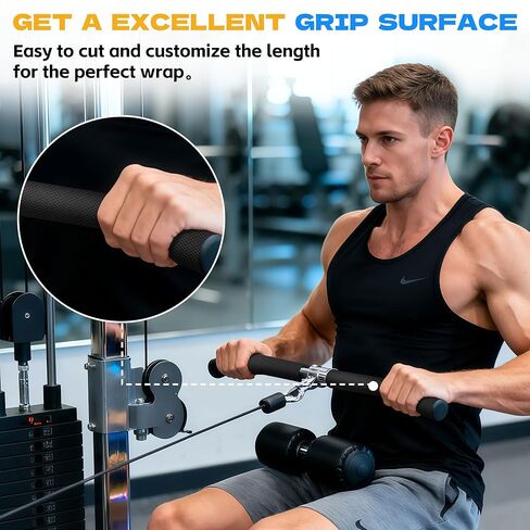 Rubber Grip Tape, 1 in x 22 Ft Black Ultra-Thin Strong Adhesive Non-Slip Tape, Anti-Slip Grip Tape for Handles, Waterproof Heat Resistant Cushion Grip, Comfortable in Hands in Saudi Arabia