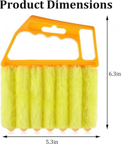 Blind Cleaner Duster Tool for Window Blinds, Handheld Mini Blind Duster for Vinyl & Wood Blinds, Easy Dusting Brush for Home, Office, Car - Orange in Saudi Arabia