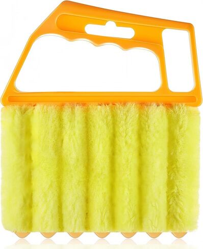 Blind Cleaner Duster Tool for Window Blinds, Handheld Mini Blind Duster for Vinyl & Wood Blinds, Easy Dusting Brush for Home, Office, Car - Orange in Saudi Arabia