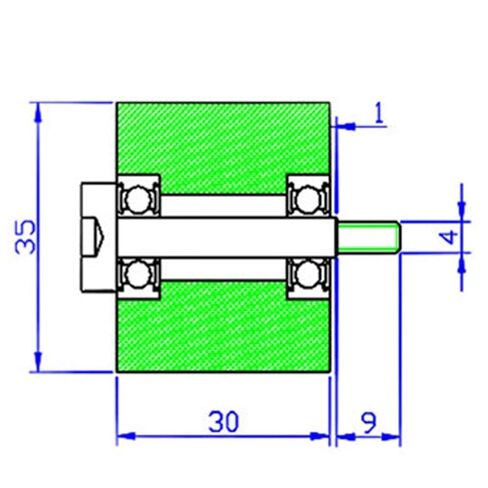 Power Transmission Products PU 635 Bearing for ATM 5x35x30mm Shaft 5mm Driven Roller Conveyor Belt Double Bearing Wear-Resistant Guide Wheel Ball Bearings(6Pcs) in Saudi Arabia