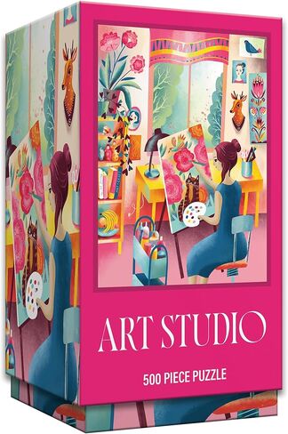 RoseArt - Vertical Visions - The Story Bean 500 Piece Jigsaw Puzzle - Café and Book Store Puzzle for Adults in Saudi Arabia