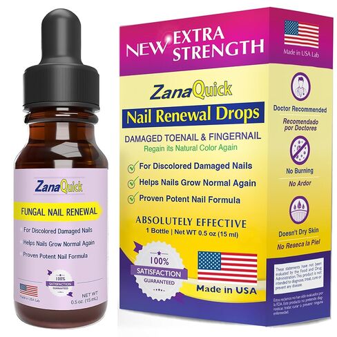 ZanaQuick Extra Strength Toenail & Fingernail Repair Drops - Nail Care Renewal for Thick, Damaged & Discolored Nails - 2 Pack in Saudi Arabia