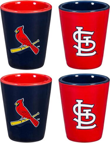 St Louis Cardinals 4-Piece Ceramic 2oz. Shot Glass Set in Saudi Arabia