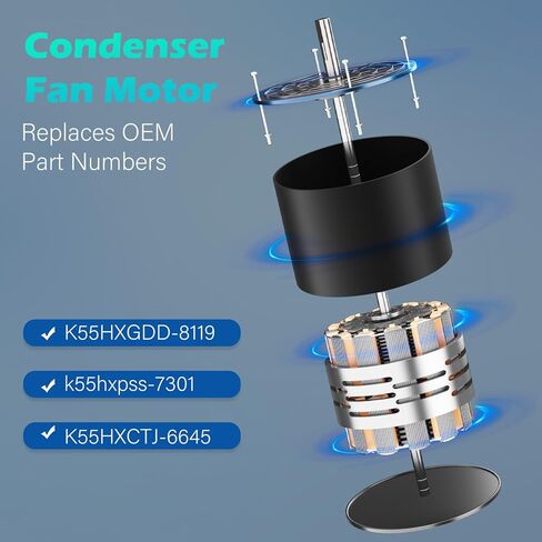 K55HXGDD-8119 1/3 HP 208-230V 1075RPM CW مكثف مروحة المحرك لاستبدال K55HXGDD-8119/1085926 | K55HXPS-7301 أنظمة التدفئة والتهوية وتكييف الهواء السكنية والتجارية in Kuwait