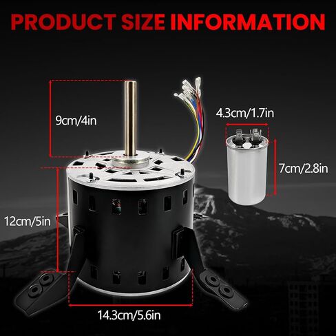 5KCP39LGV569BS Furnace Blower Fan Motor Fit for Carrier, HC43TQ113 Electric Motor for Bryant for Payne 1/2HP 115V 1075RPM 3SPD 60Hz Condenser Motor Replace for Genteq 5KCP39LGSA06S in Saudi Arabia