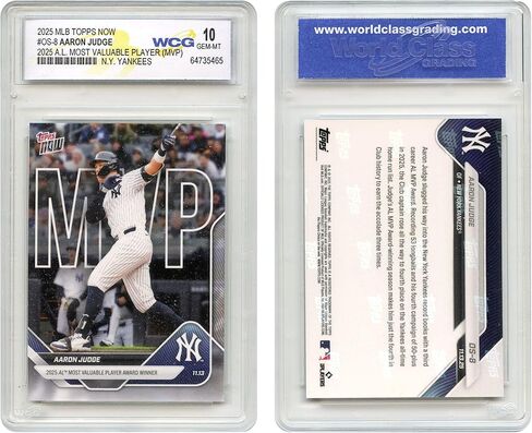 2025 MLB Topps الآن بطاقة Aaron القاضي AL MVP نيويورك يانكيز #OS8 - شهادة GEM Mint 10 in Kuwait