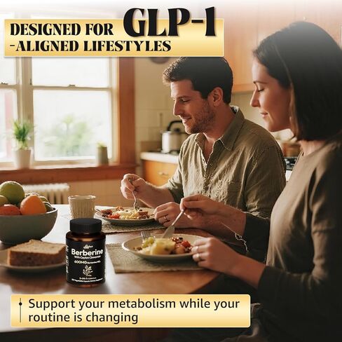 Berberine Supplement with Ceylon Cinnamon, Metabolic Support Formula for Daily Balance, Liposomal Berberine for GLP-1 Lifestyle Support, 600mg, Vegan, Non-GMO, 120 Capsules in Saudi Arabia