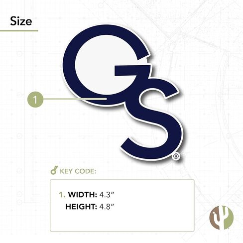 Desert Cactus Georgia Southern University GSU Eagles Vinyl Decal Laptop Water Bottle Car Scrapbook Sticker (IND SAM-004) in Saudi Arabia