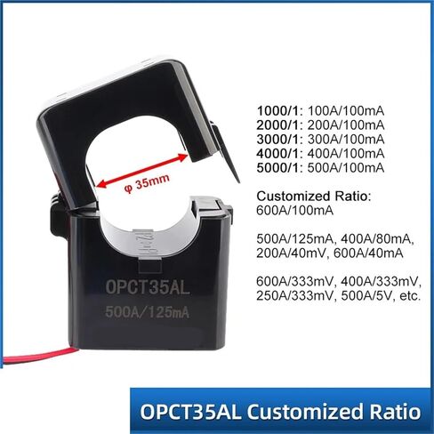 Split Core Current Transformer Factory OPCT35AGL 4000/1 6000/1 400a 100ma 600a 333mv AC Measurement 1Pcs(400A - 0.33V) in Saudi Arabia