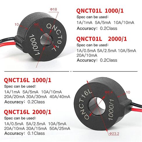 Precision CT Current Transformer QNCT11 5A 2.5mA 2000:1 1000/1 PCB Mount Replace Zmct103 1Pcs ﻿(QNCT01 1000-1) in Saudi Arabia