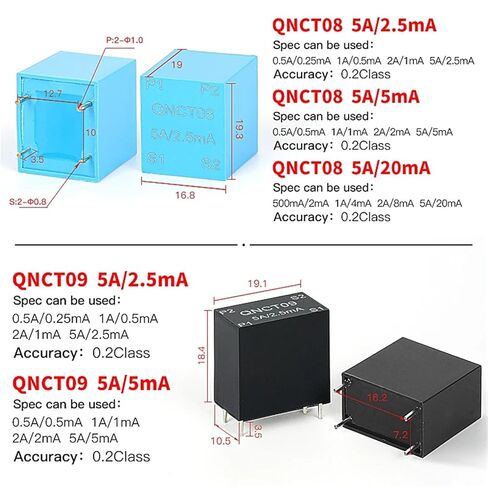 Precision CT Current Transformer QNCT11 5A 2.5mA 2000:1 1000/1 PCB Mount Replace Zmct103 1Pcs ﻿(QNCT01 1000-1) in Saudi Arabia