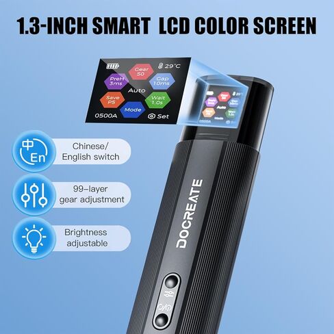ماكينة لحام نقطي بالبطارية، ماكينة لحام نقطي محمولة 99 ترس مع شاشة LCD، ماكينة لحام نقطي صغيرة محمولة لبطارية 18650 ذاتية الصنع، مكواة، الوضع التلقائي واليدوي، آلة لحام نقطي لشرائط النيكل 0.1-0.2 مم in Kuwait