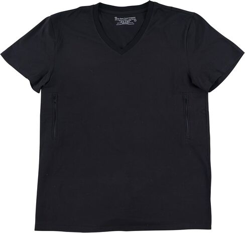 Clever Travel Companion V-Necked Men's Tee Shirt - Pickpocket Proof Sublimation Tees with 2 Secret Hidden Pocket in Saudi Arabia