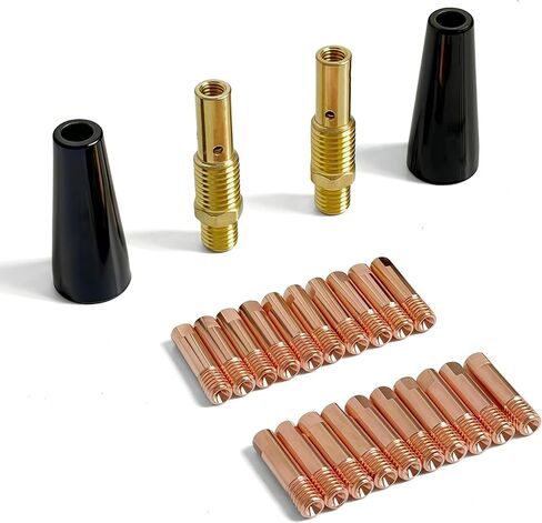 24 قطعة من مجموعة لحام فوهة بدون غاز أساسية من Flux Core أطراف اتصال بديلة لملحقات لحام MIG، متوافقة مع لينكولن وإيستوود والمزيد (مجموعة ملحقات 0.035 بوصة) in Saudi Arabia