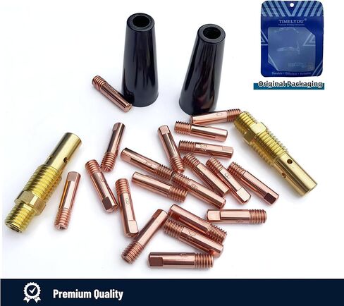 24 قطعة من مجموعة لحام فوهة بدون غاز أساسية من Flux Core أطراف اتصال بديلة لملحقات لحام MIG، متوافقة مع لينكولن وإيستوود والمزيد (مجموعة ملحقات 0.035 بوصة) in Saudi Arabia