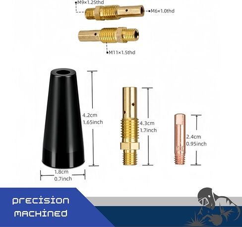 24 قطعة من مجموعة لحام فوهة بدون غاز أساسية من Flux Core أطراف اتصال بديلة لملحقات لحام MIG، متوافقة مع لينكولن وإيستوود والمزيد (مجموعة ملحقات 0.035 بوصة) in Saudi Arabia