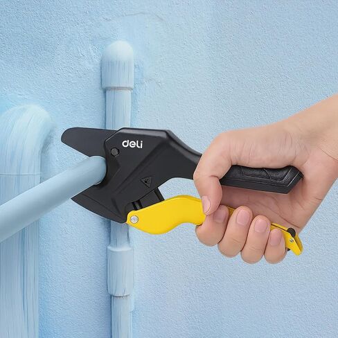 DELI PVC Pipe Cutter, Up to 2-1/2", Ratchet Pipe Shears Heavy-Duty, Pex Cutting Tool for Cutting PEX, PVC, PPR Plastic Hoses and Plumbing Pipe in Saudi Arabia