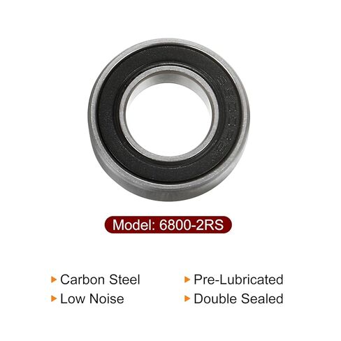 Generic 20pcs 6800-2RS Deep Groove Ball Bearings 10mm Bore 19mm OD 5mm Thick Chrome Steel Double Sealed Bearing for Motors Pumps Conveyors in Saudi Arabia