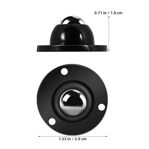 12 Pcs Mini Self Adhesive Universal Caster Wheels Steel Ball Bearings, Black Swivel Rollers for Furniture Legs, Kitchen Appliances, Office Chairs, and DIY Projects in Saudi Arabia