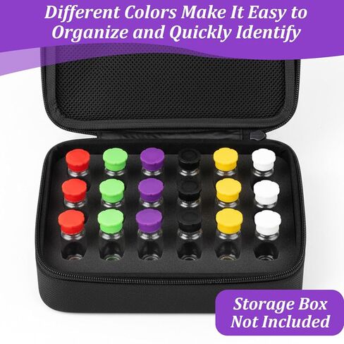 12 Pcs 3ml Glass Vials Protective Vial Caps Leak-Proof Dust-Proof Caps Multipurpose Reusable Silicone-Vial Cap Covers 6 Colors Cap Vials Adapter for Quick Organization Identification Easy to Clean in Saudi Arabia