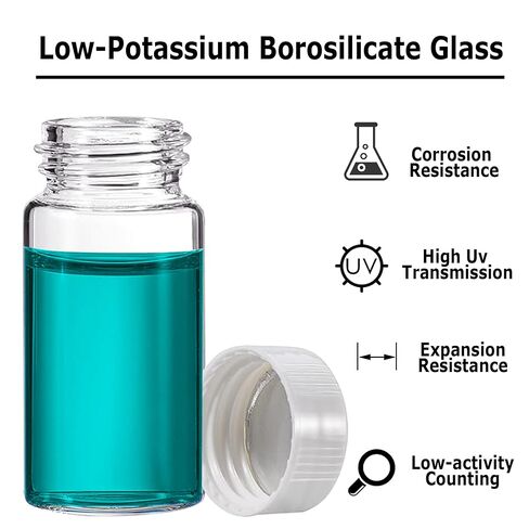 20 mL Glass Vials with Screw Caps, 24-400 Thread, USP Type I Borosilicate Glass Bottles with PP Caps & PE Liners, Leakproof, Freezable, Pack of 100 in Saudi Arabia