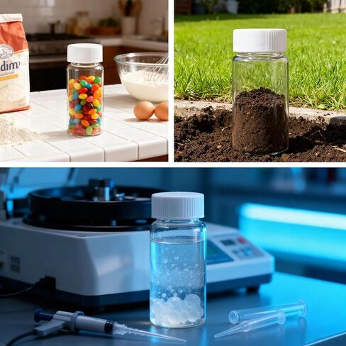 20 mL Glass Vials with Screw Caps, 24-400 Thread, USP Type I Borosilicate Glass Bottles with PP Caps & PE Liners, Leakproof, Freezable, Pack of 100 in Saudi Arabia