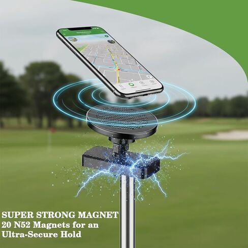 Magnetic Golf Cart Phone Holder Mount 2-Pack with Strong N52 Magnets and 360° Rotation, Phone Mount Fits All Phones Easily, Ideal for Golf carts, for Husbands, Birthdays, Valentine’s Day in Saudi Arabia