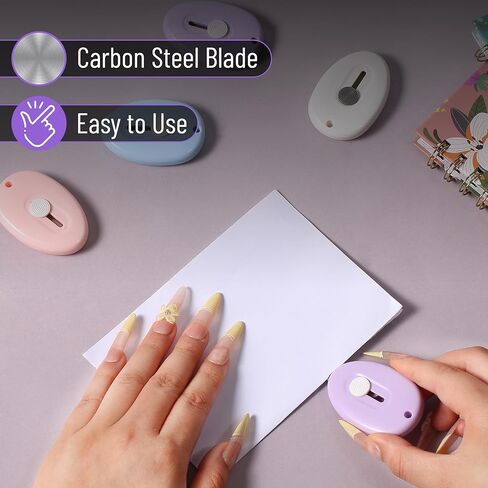 Bates- Mini Retractable Box Cutter, 12 pcs, Pastel Colors, Small Box Cutter Small, Mini Utility Knife, Mini Box Cutters Retractable, Mini Box Cutter Keychain Utility Knife, Small Box Cutter Mini in Saudi Arabia