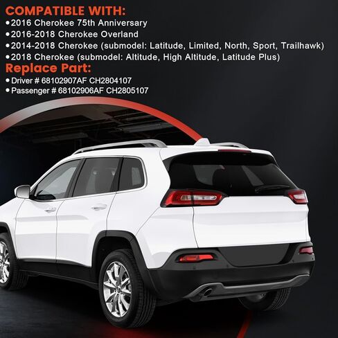 Tail Lights Compatible with Jeep Cherokee 2014-2018 Right Passenger Side Brake Rear Lamp Taillights Replacement for 68102906AF CH2805107 in Saudi Arabia