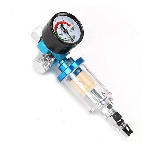 Air Spray Gun Air Regulator Pressure Gauge + Inline Oil Water Separator Filter 1/4 Inch Thread 0-140PSI Air Tools for Spray Guns in Saudi Arabia