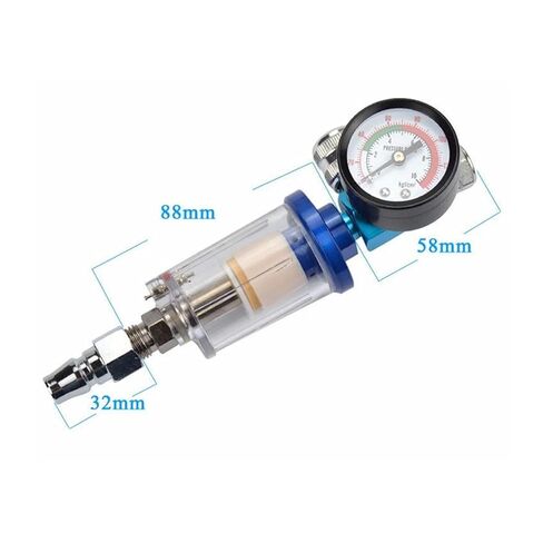 Air Spray Gun Air Regulator Pressure Gauge + Inline Oil Water Separator Filter 1/4 Inch Thread 0-140PSI Air Tools for Spray Guns in Saudi Arabia