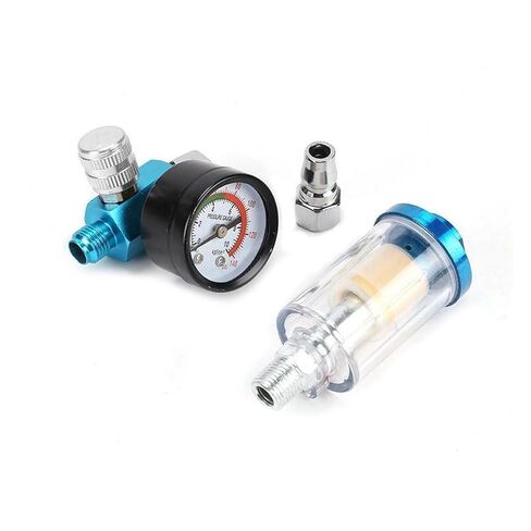 Air Spray Gun Air Regulator Pressure Gauge + Inline Oil Water Separator Filter 1/4 Inch Thread 0-140PSI Air Tools for Spray Guns in Saudi Arabia