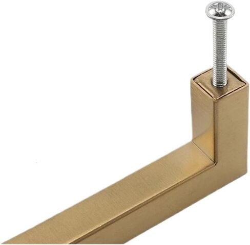Handle Golden Brass Kitchen Cabinet Knobs Modern Dresser Pulls Door Handles & Knobs Square Furniture Hardware(A1) in Saudi Arabia