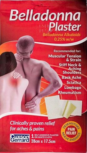 Cuxson & Gerrard, Belladonna 28 Medicated Plaster, 28cm x 7.5cm in Saudi Arabia