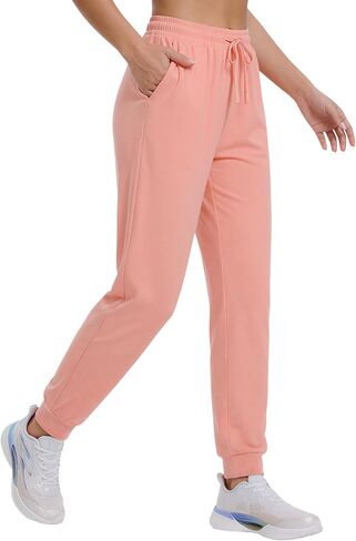 Women's High Waist Sweatpants Joggers Stretch Track Pants with Pockets Athletic Workout Pants for Yoga Running Gym in Saudi Arabia