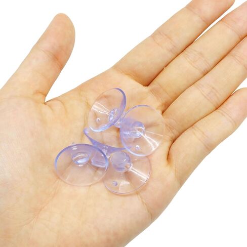 20 Pack 25mm Suction Cups, Transparent Aquarium Suction Cups 100 Pcs Adjustable Zip Ties, Utility Sucker Pad for Fish Tank Decoration/Moss Shrimp Nest in Saudi Arabia