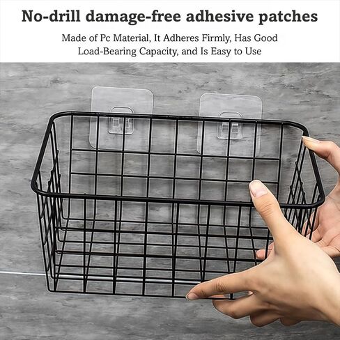 10 Pcs Heavy-Duty Self-Adhesive Wall Hangers, Clear, Removable, Ideal for Bathroom, Kitchen, Home Use, Utility Hooks in Saudi Arabia