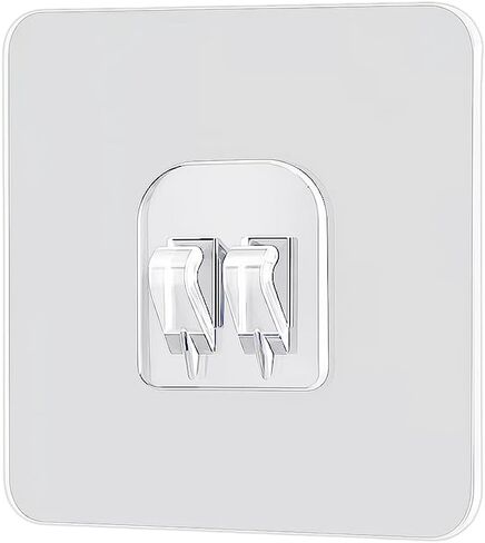 10 Pcs Heavy-Duty Self-Adhesive Wall Hangers, Clear, Removable, Ideal for Bathroom, Kitchen, Home Use, Utility Hooks in Saudi Arabia