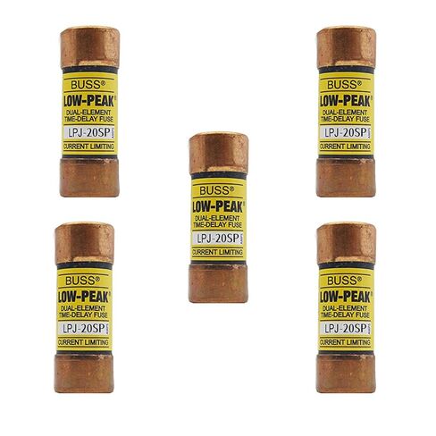 5 عبوات LPJ-20SP LPJ20SP LPJ-20A 600Vac مصهر تأخير الوقت، LPJ-20 فئة J، ذروة منخفضة، عنصر مزدوج، تحديد التيار، مصهر تأخير الوقت in Kuwait