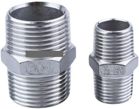 1/2" BSP Thread 304 Stainless Steel Equal Diameter Double Head Male Thread Pipe Fittings IHNIEAEW in Saudi Arabia