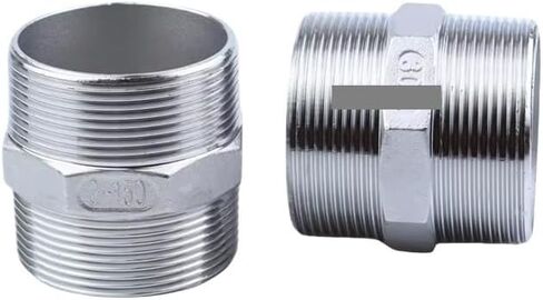 1/2" BSP Thread 304 Stainless Steel Equal Diameter Double Head Male Thread Pipe Fittings IHNIEAEW in Saudi Arabia