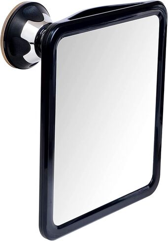 مرآة دش MIRRORVANA بدون ضباب للحلاقة مع شفط مطور، تصميم مزدوج مضاد للضباب، سطح مقاوم للكسر ودوران 360 درجة، 8 بوصة × 7 بوصة in Kuwait