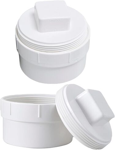 محول تنظيف منفذ الصرف الصحي PVC مقاس 4 بوصات مع وصلة غطاء الأنابيب الملولبة - تركيب تنظيف مجاري الصرف الصحي PVC DWV لنظام خطوط أنابيب الصرف الصحي in Kuwait
