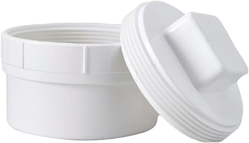 محول تنظيف منفذ الصرف الصحي PVC مقاس 4 بوصات مع وصلة غطاء الأنابيب الملولبة - تركيب تنظيف مجاري الصرف الصحي PVC DWV لنظام خطوط أنابيب الصرف الصحي in Kuwait